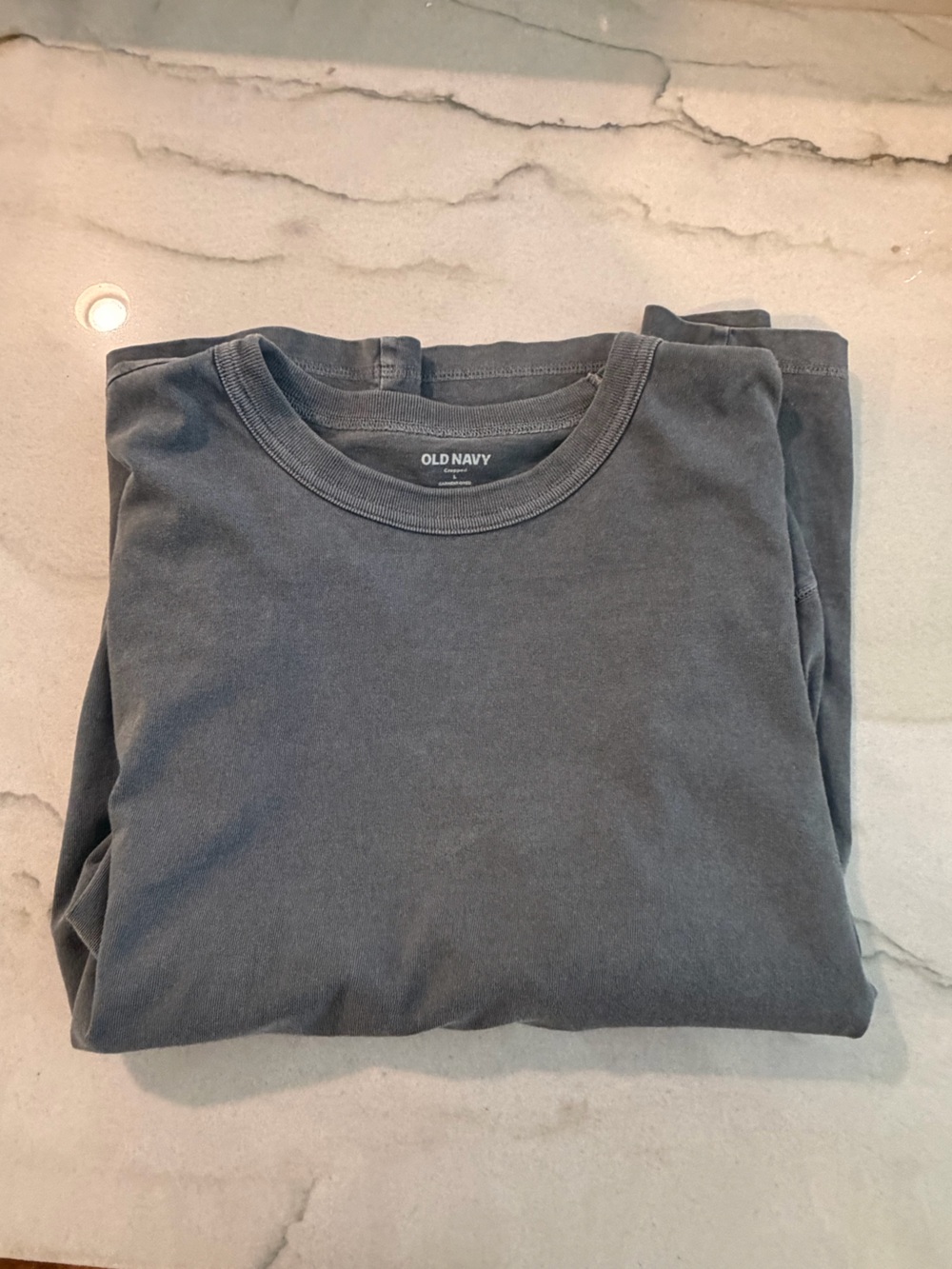 Cropped Garment Dyed Old Navy Men's Short-Sleeve